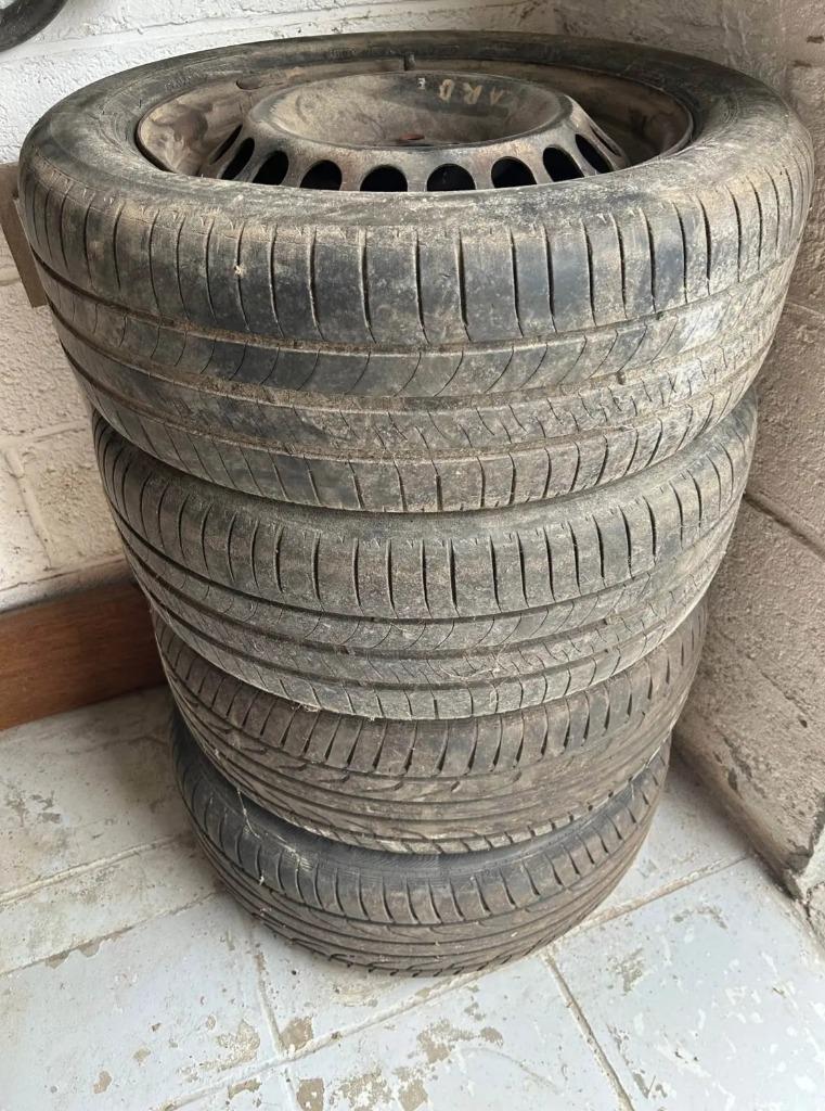 4 jantes tôle Mercedes 16 pouces (5x112), Autos : Pièces & Accessoires, Enlèvement, Utilisé, Mercedes-Benz