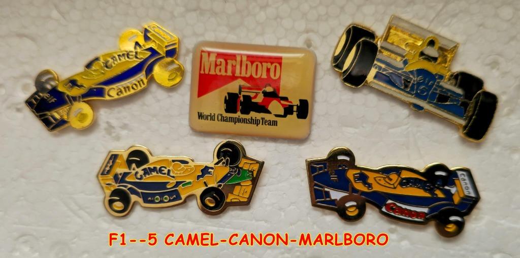 F1--5 CAMEL-CANON-MARLBORO, Collections, Envoi, Comme neuf, Voitures