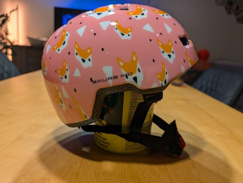 Abus kinderhelm Skurb Kid rose foxes (maat S), S, Meisje, Ophalen of Verzenden, Zo goed als nieuw