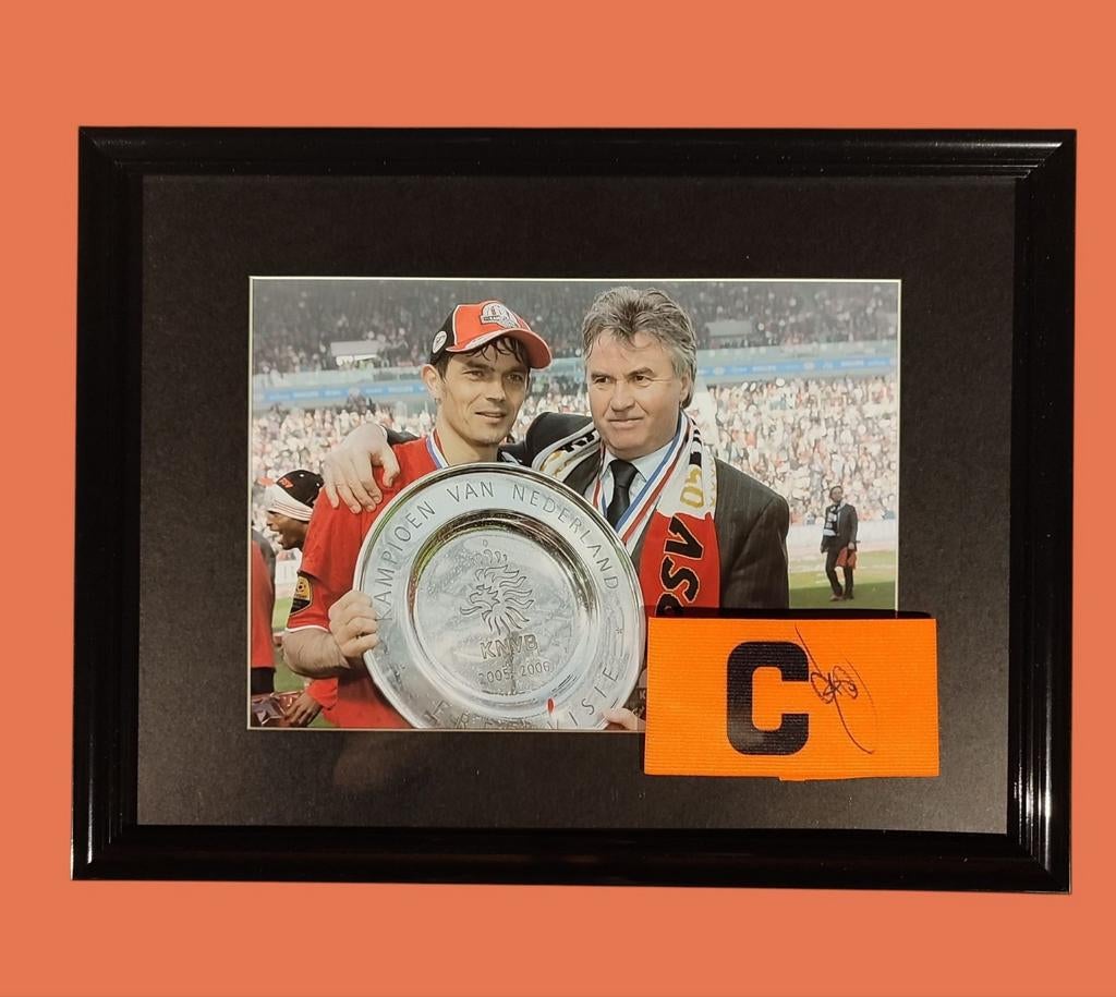 Brassard de capitaine signé par Phillip Cocu avec coa, Collections, Enlèvement ou Envoi