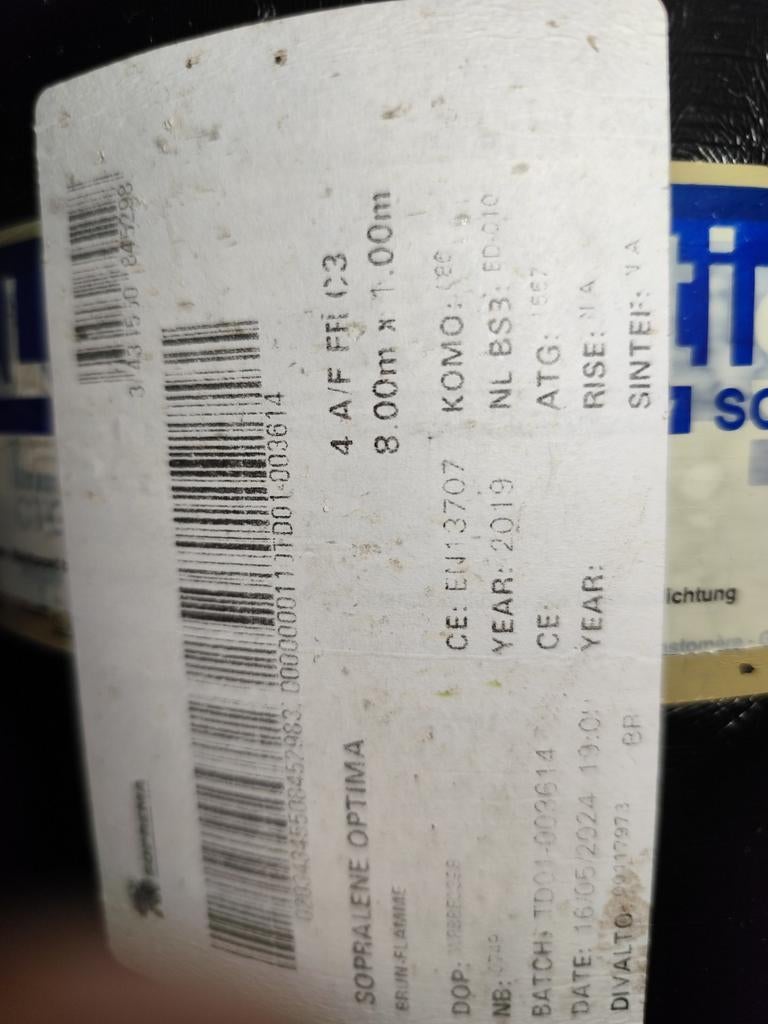 10 Rouleau roofing soprema, Rouge