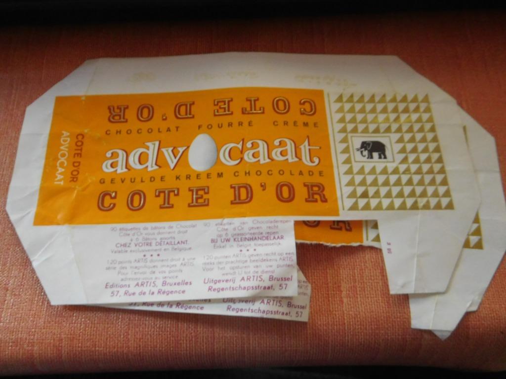 1 emballage Côte d'Or Advocaat, Collections, Marques & Objets publicitaires, Enlèvement ou Envoi, Utilisé, Emballage