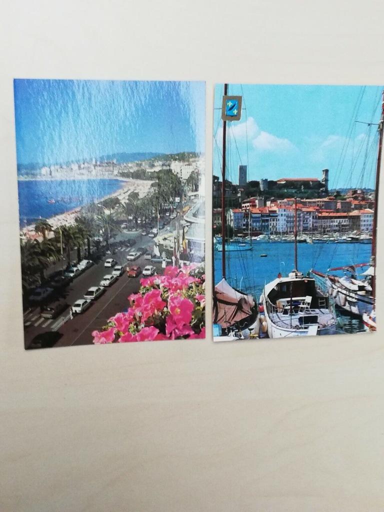 2 carte postale CP CPA Cannes Le Suquet port & promenade de, Collections, Cartes postales | Belgique, Enlèvement ou Envoi