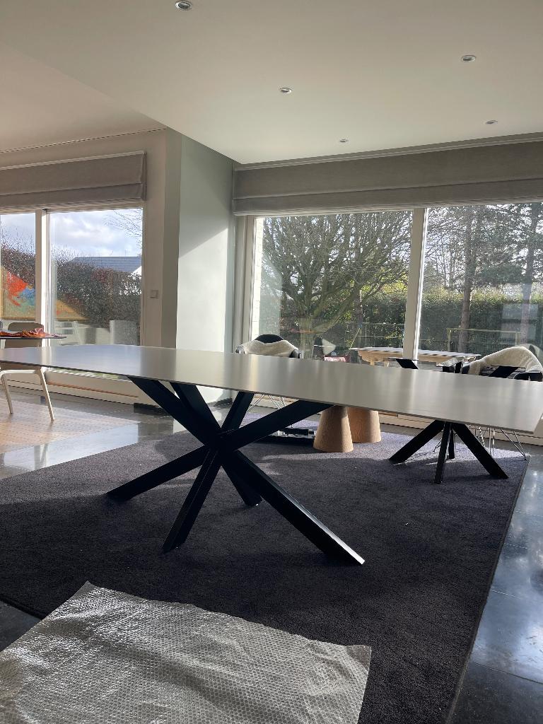 Table en céramique beige 260x120cm 10 pers Neuve, Maison & Meubles, Neuf, 100 à 150 cm, 200 cm ou plus, Enlèvement