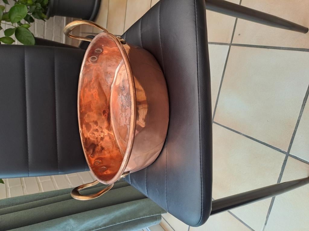 Koperen schaal rood koper, Ophalen, Zo goed als nieuw, Schaal