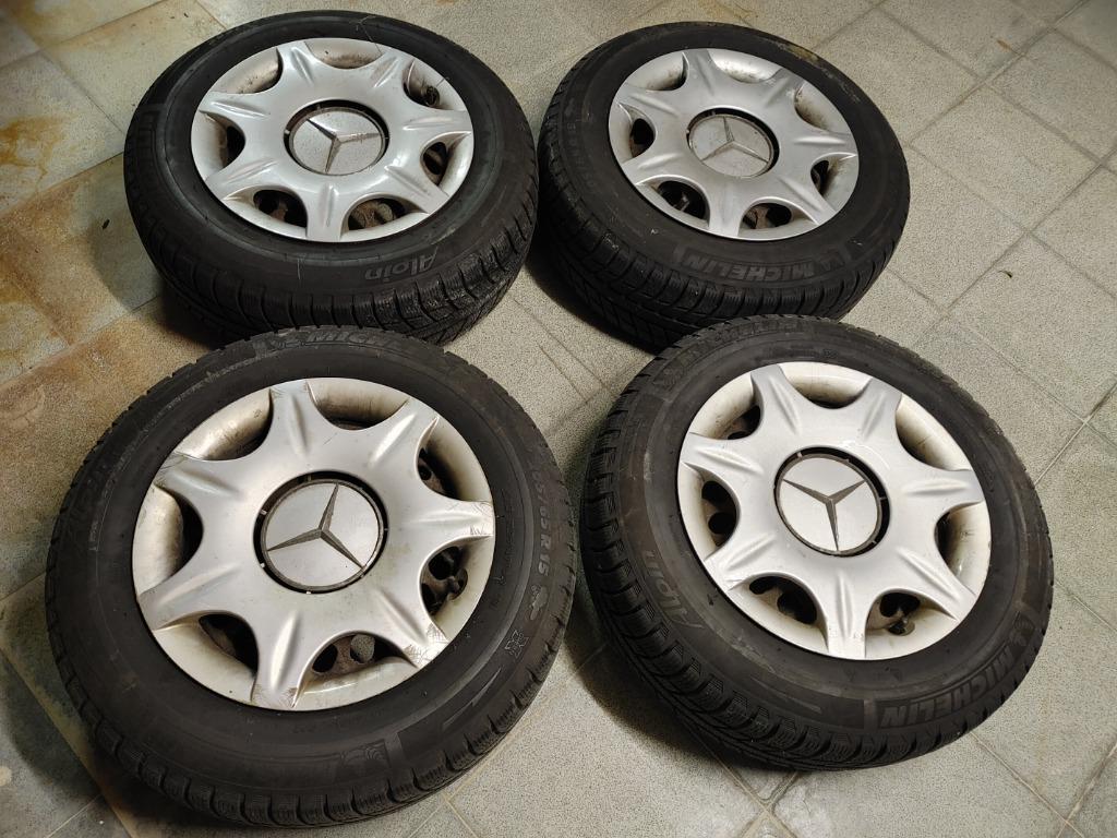 Mooi setje Michelin winterbanden te koop (op stalen velgen), Auto-onderdelen, Banden en Velgen, Ophalen, 15 inch, Nieuw, Band(en)