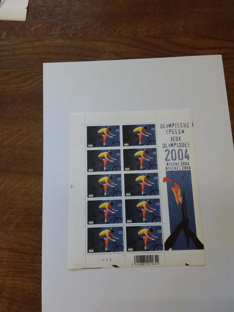 Feuille de timbres, Enlèvement ou Envoi, Jeux olympiques