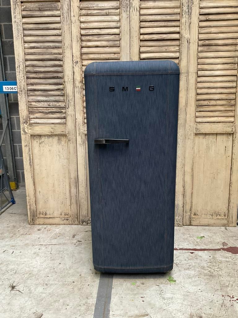 Smeg denim retro koelkast, Elektronische apparatuur, Koelkasten en IJskasten, Ophalen, 200 liter of meer, 60 cm of meer, 160 cm of meer