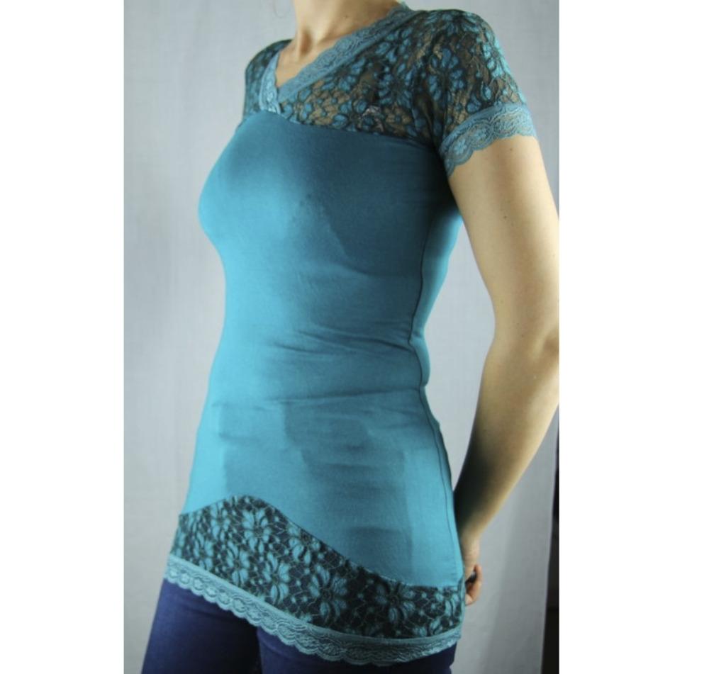 Turquoise tuniek van Moggy's - Maat medium, Envoi