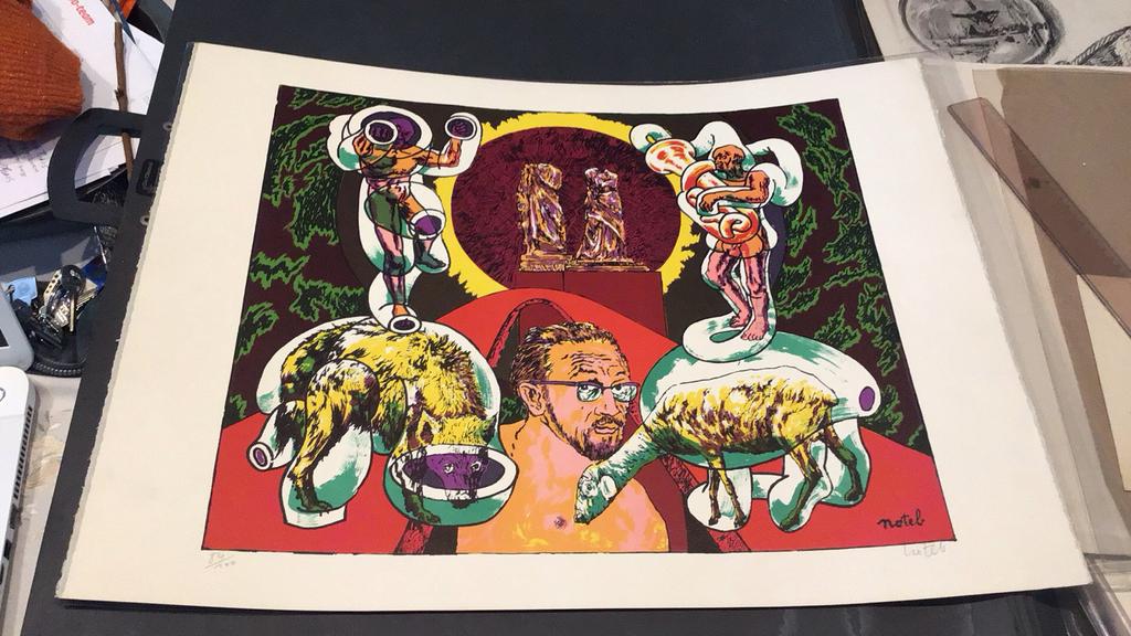 Zeefdruk Notel, Antiek en Kunst, Ophalen of Verzenden