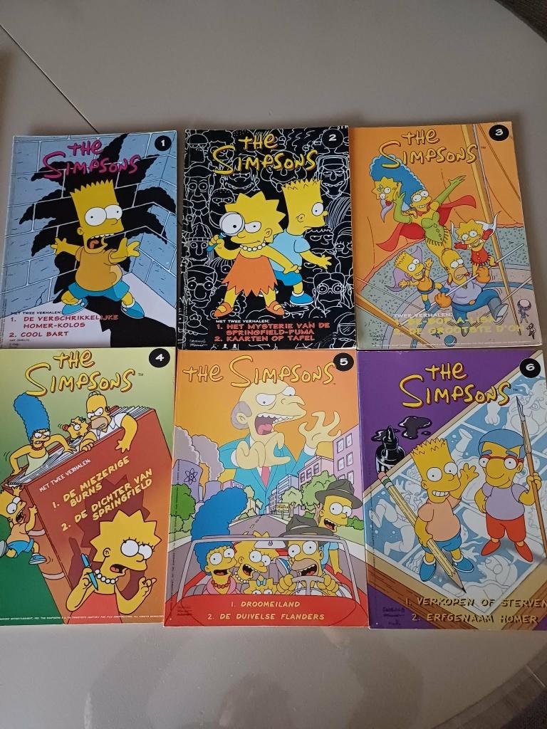 The Simpsons/Matt Groening 11 vintage strips zie objecten, Boeken, Stripverhalen, Gelezen, Ophalen