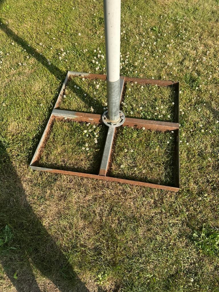 Cornet paraplu 4m op 4 m met voet, Ophalen, Zo goed als nieuw, 3 tot 4 meter