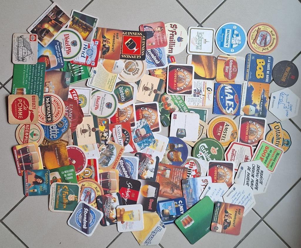 89 carton bière sous bock, Enlèvement, Utilisé, Sous-bock, Autres marques