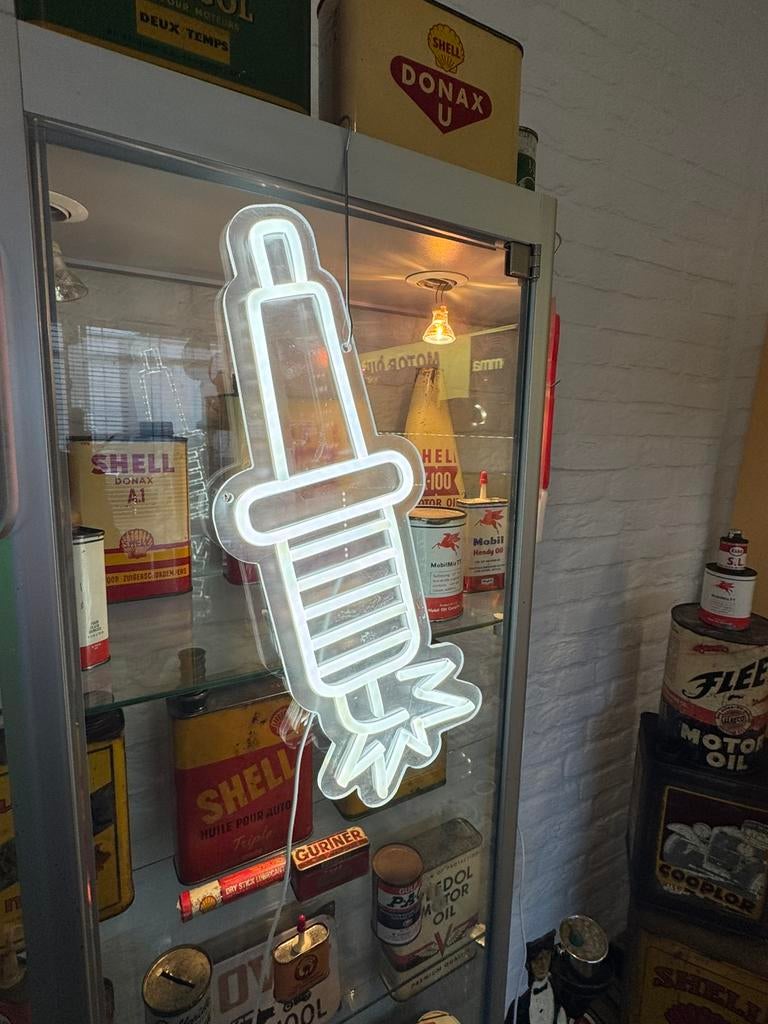 Bougie NeoN reclame verlichting, Verzamelen, Ophalen of Verzenden, Zo goed als nieuw, Lichtbak of (neon) lamp