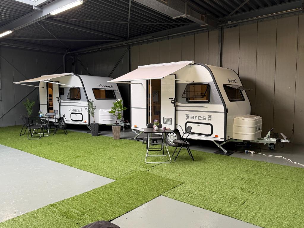 ✅CARAVANE HERA 380 •2025 •4 PERSONNES •NEUVE •ALKO •720KG, 2 lits séparés, 500 - 750 kg, Réfrigérateur, Siège de train