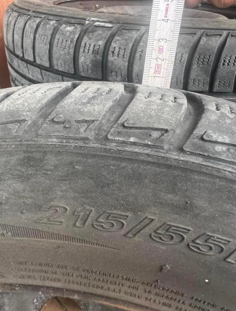 4 Jantes en tôles + pneus hiver, Enlèvement, Comme neuf