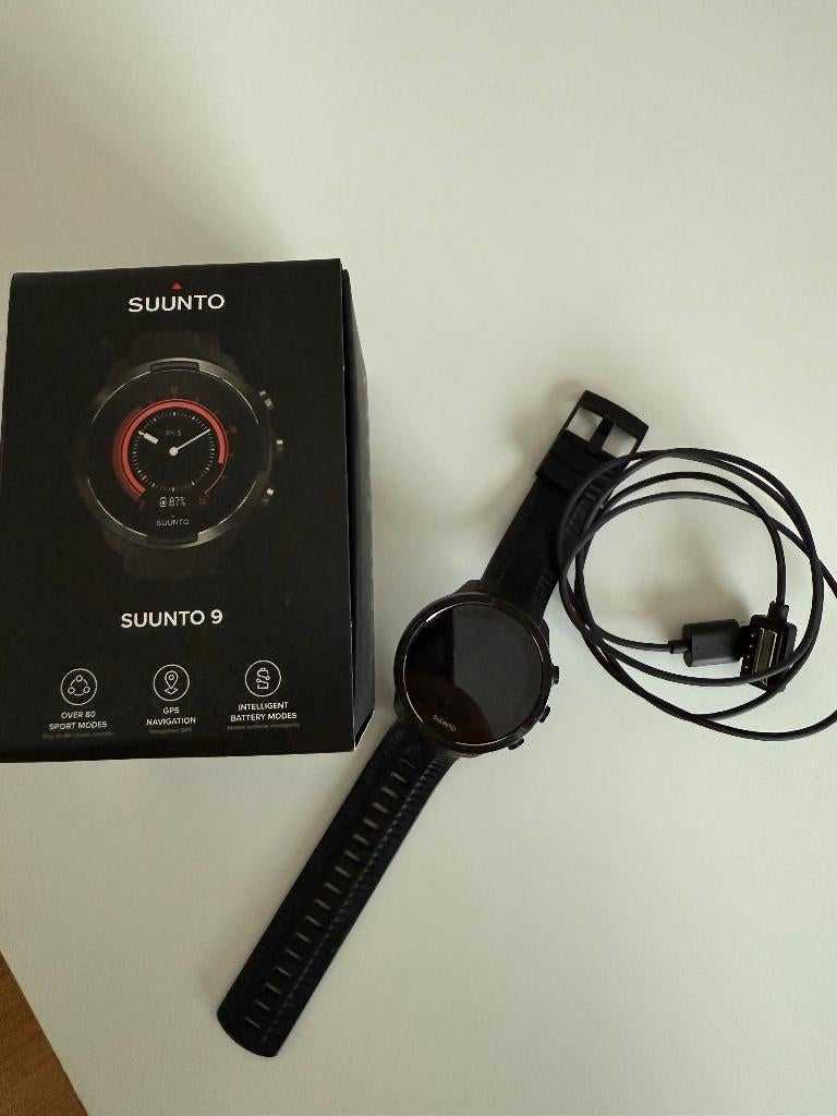 Suunto 9 Baro, Handtassen en Accessoires, Sporthorloges, Verzenden, Zwart, Zo goed als nieuw, Suunto