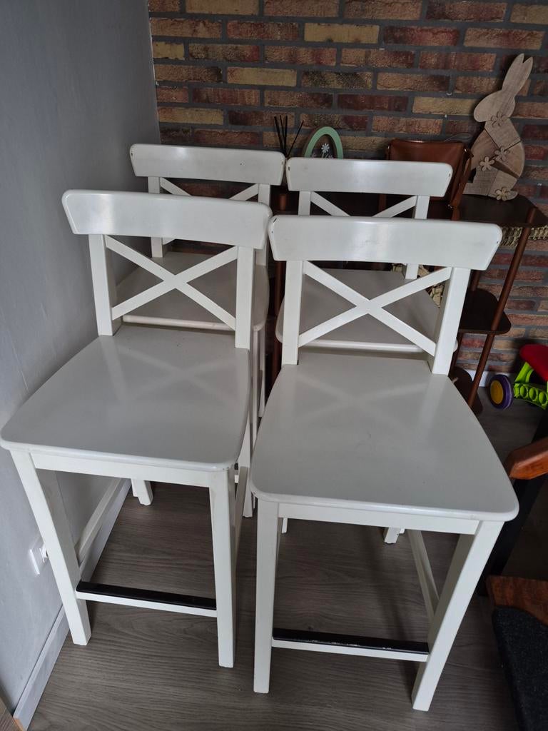 Ikea Ingolf barkrukken, 4 tabourets, Enlèvement, Utilisé, Bois