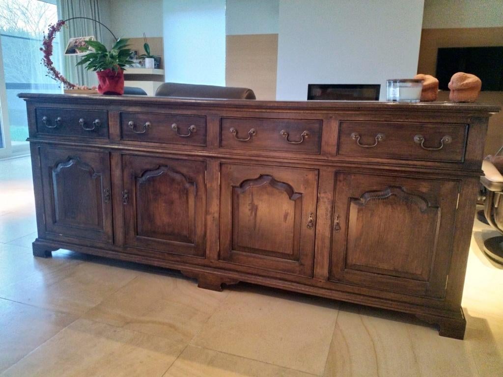 Massief eiken dressoir., Ophalen, Gebruikt, Met deur(en), Eikenhout