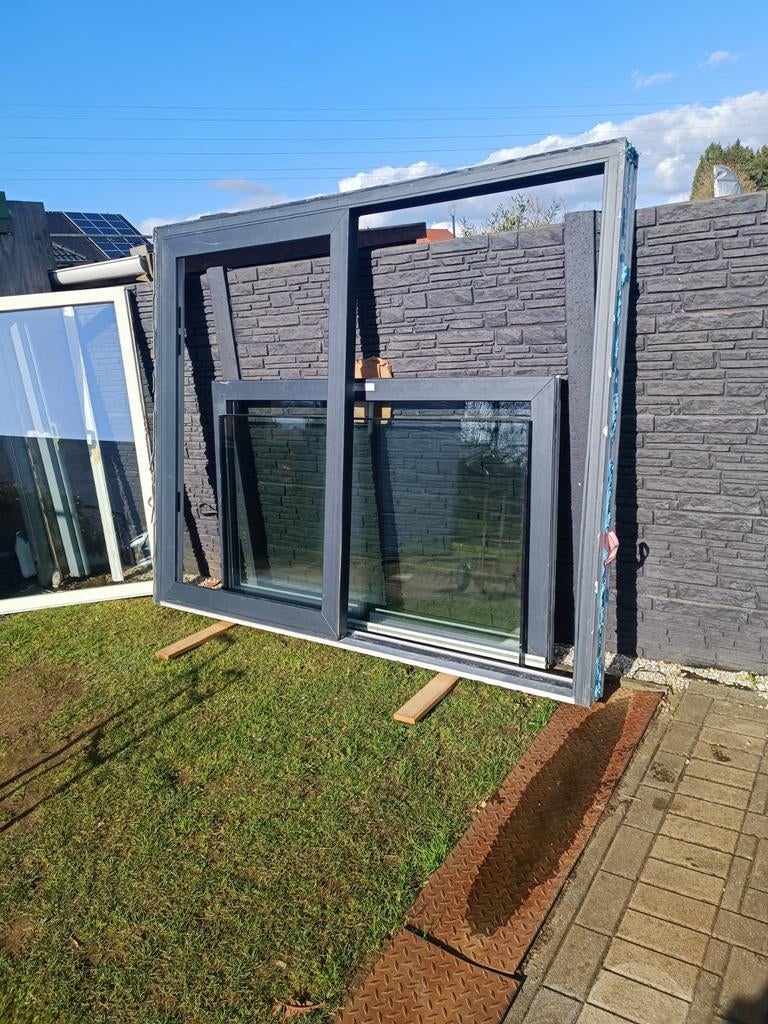 Porte coulissante et porte en PVC Schûco, Bricolage & Construction, Châssis & Portes coulissantes, Enlèvement