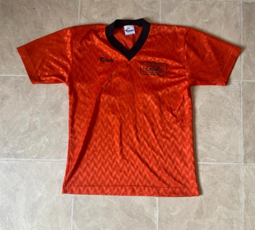 Maillot de Foot Vintage Orange - GSA #15 Mike, Maat L, Ophalen of Verzenden, Zo goed als nieuw, Shirt