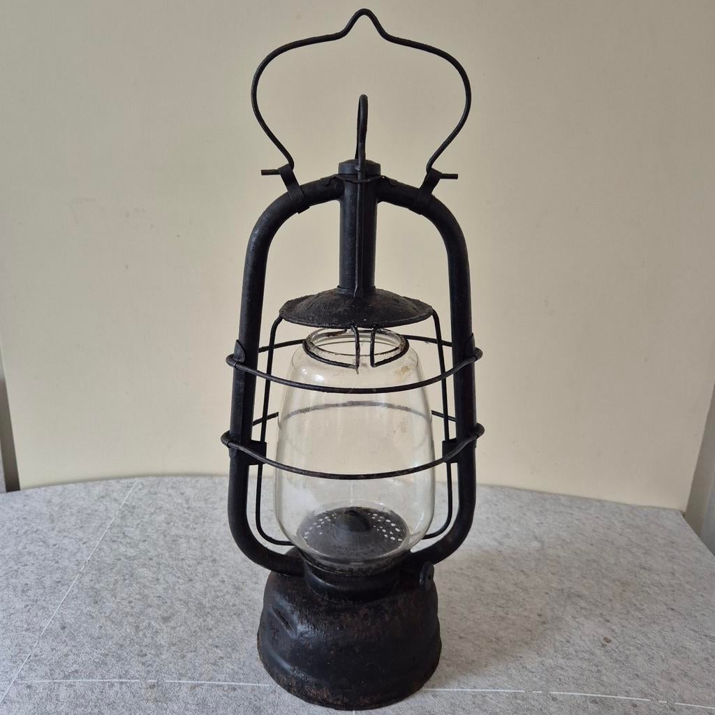 Stormlamp, olielamp niet gesigneerd, Antiek en Kunst, Antiek | Verlichting, Ophalen of Verzenden