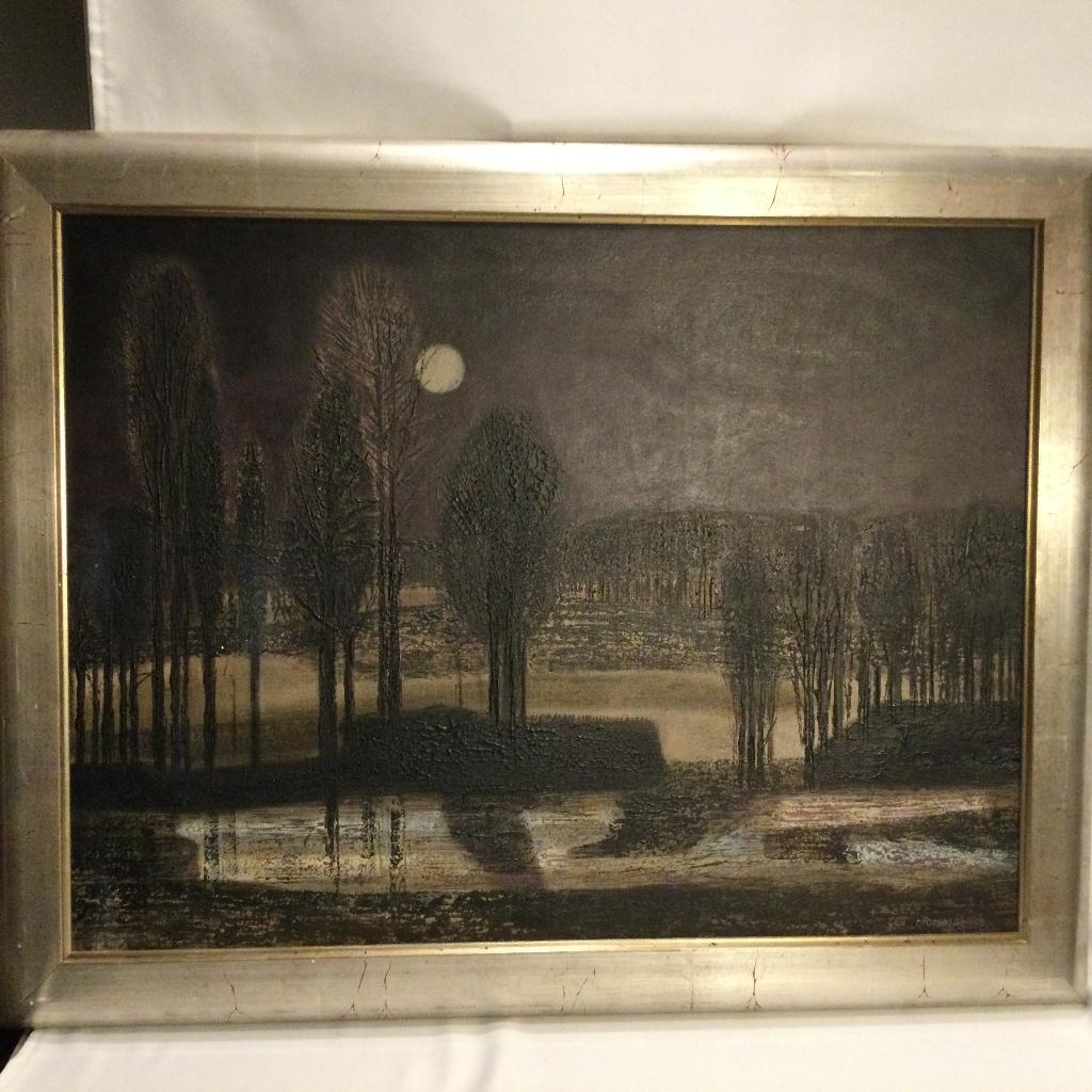 Peinture « Night » signée par Geo Mommaerts. 038/Da., Enlèvement