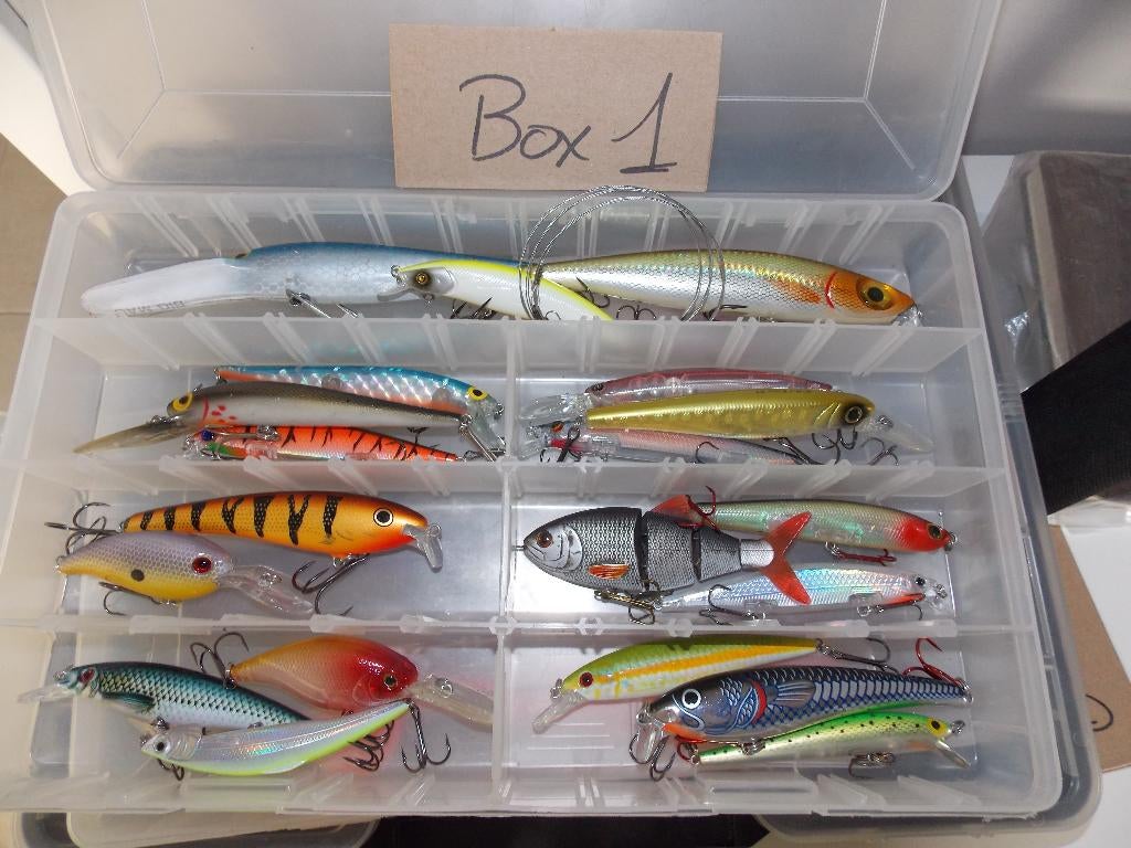 Box pluggen, Watersport en Boten, Hengelsport | Roofvissen, Nieuw, Complete set, Ophalen of Verzenden