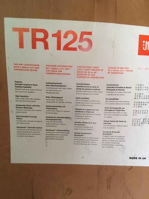 Haut-parleur JBL TR 125, JBL, Enlèvement, Utilisé, Autres types