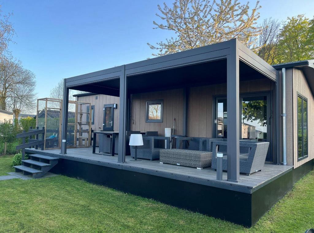 Chalet de luxe à vendre camping Natuurlijk Limburg/Fourons, Immo, Résidences secondaires à vendre, 45 m², Province de Limbourg