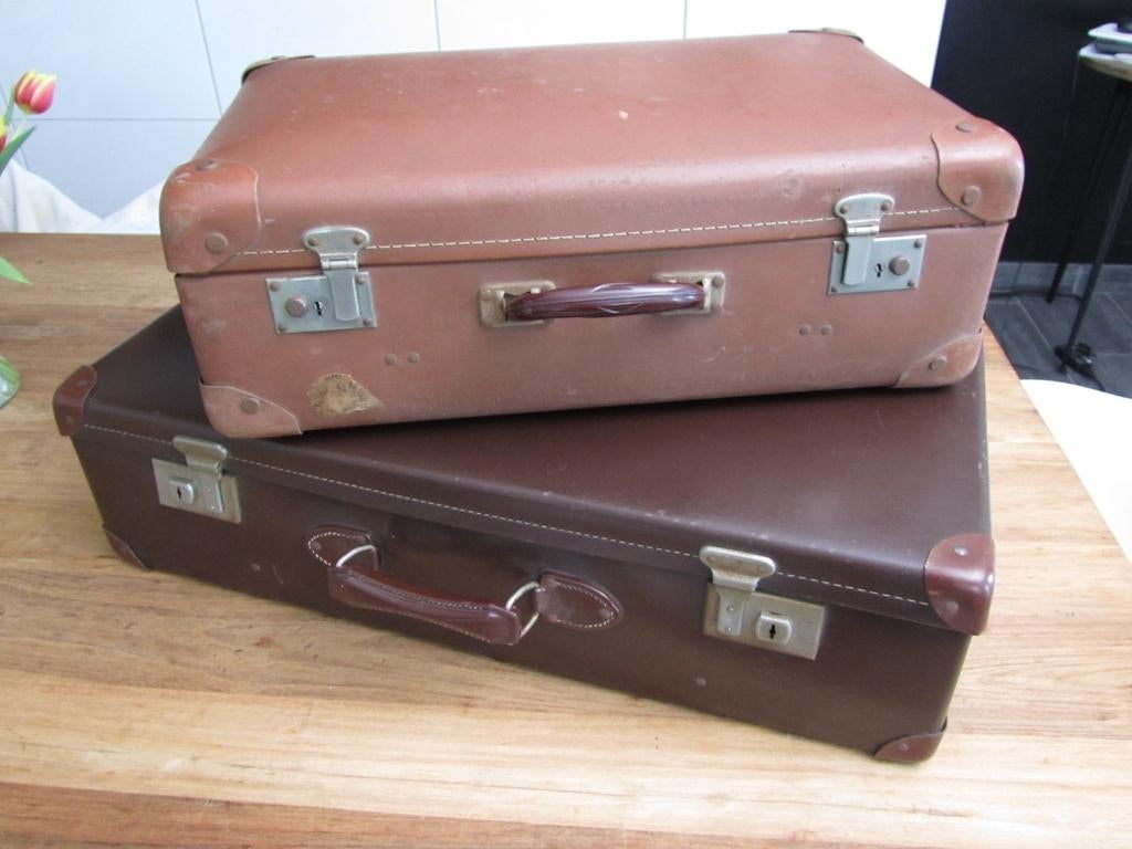 Vintage reiskoffers - mooie en originele staat, Antiek en Kunst, Ophalen