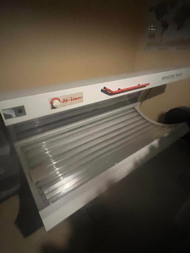 Zonnebanken zonnehemel met gelaatsbruiner, Electroménager, Solarium, Banc solaire & Bronzage facial, Enlèvement, Utilisé, Banc solaire double