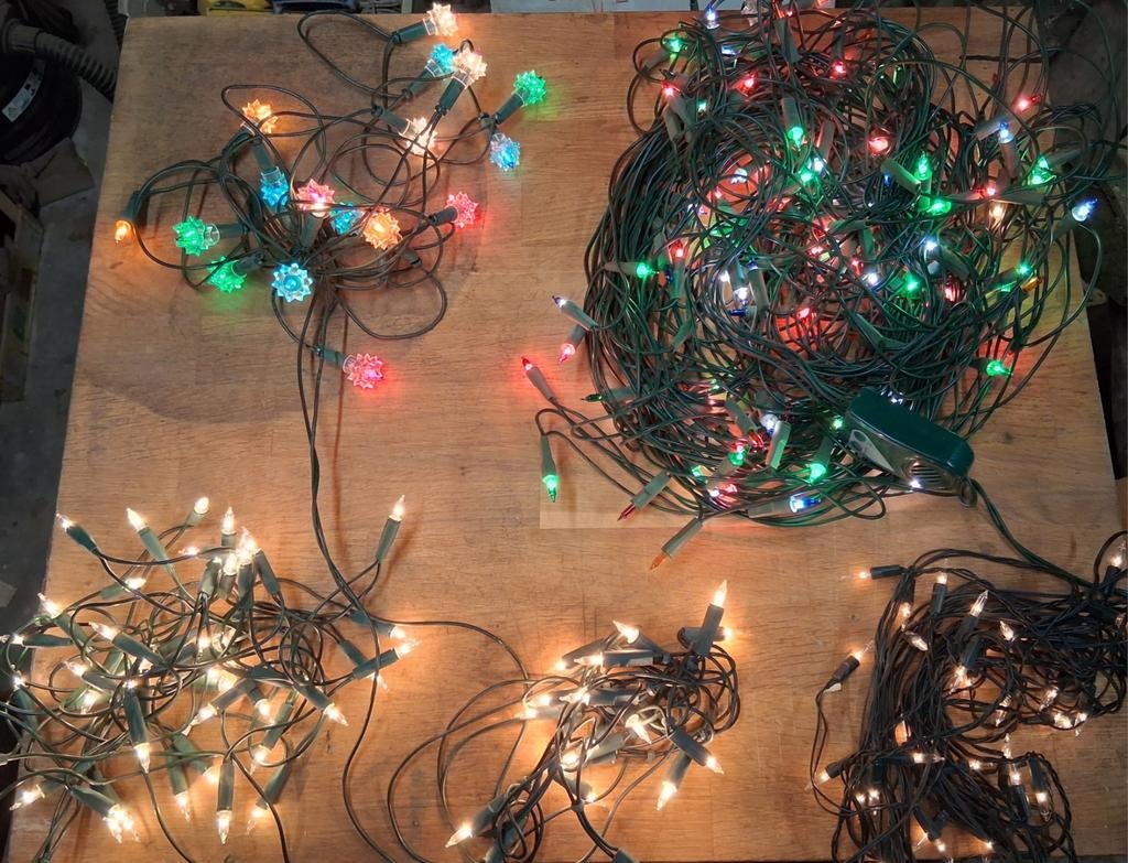 Kerstverlichting, Ophalen