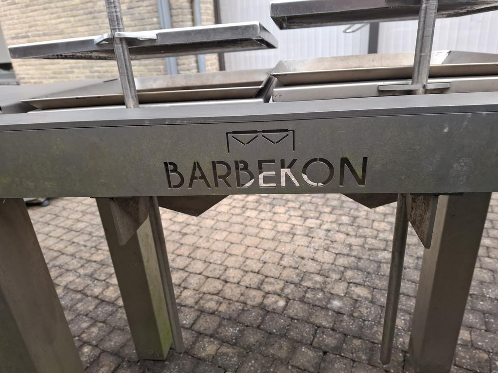 Handgemaakte inox bbq, Jardin & Terrasse, Barbecues au charbon de bois, Enlèvement, Comme neuf
