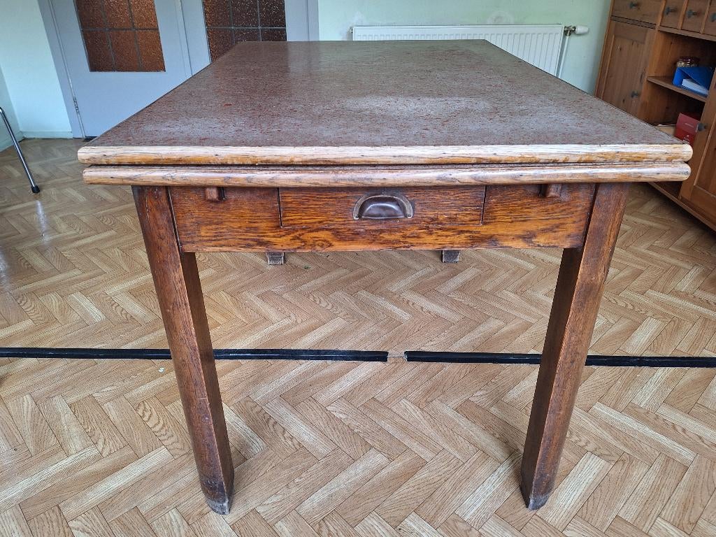 retro tafel met 2 verlengstukken, Huis en Inrichting, Ophalen, Gebruikt