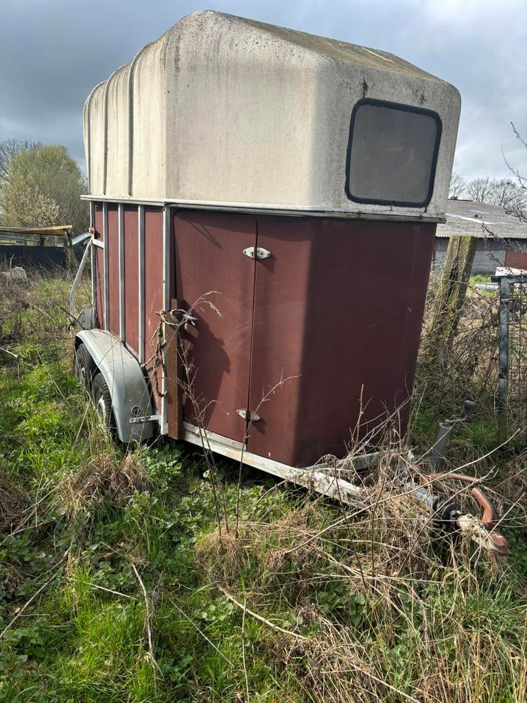 Paardentrailer voor opmaak, Enlèvement, Utilisé, Bois, Remorque 2 chevaux