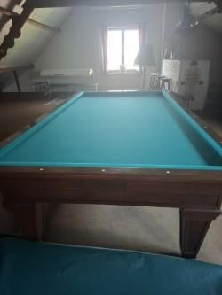 Biljart (verwarmd) en toebehoren, Ophalen, Gebruikt, Biljarttafel