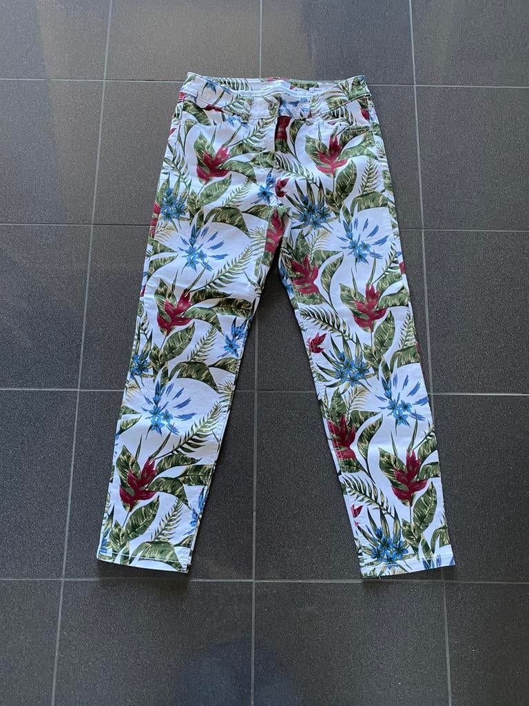 Gebloemde spijkerbroek Gerry Weber maat 36, Enlèvement ou Envoi, Comme neuf, Autres couleurs, W28 - W29 (confection 36)