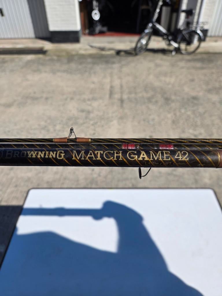 Browning match hengel 4,2m op kevlar blank, Watersport en Boten, Hengelsport | Witvissen, Ophalen