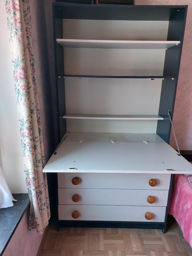 kast met bureau en nachtkastjes, Huis en Inrichting, Ophalen, Bruin