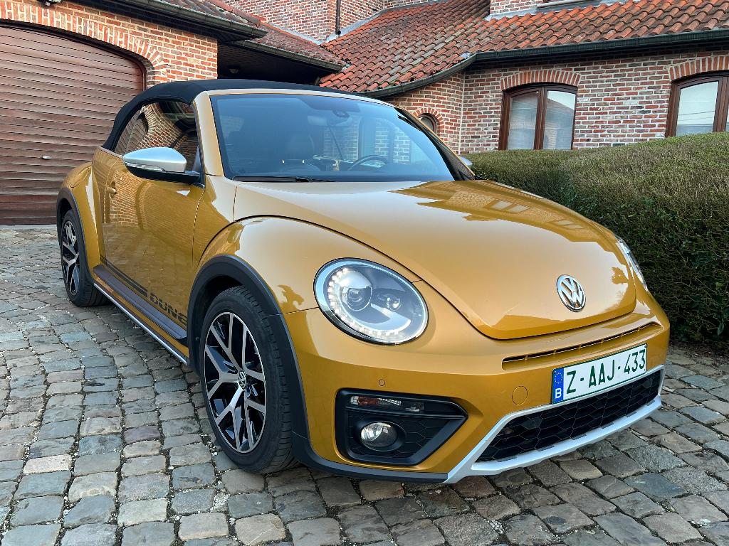 PRACHTIGE BEETLE CABRIO"DUNE!"110KW., Auto's, 4 zetels, Cabriolet, USB, Leder