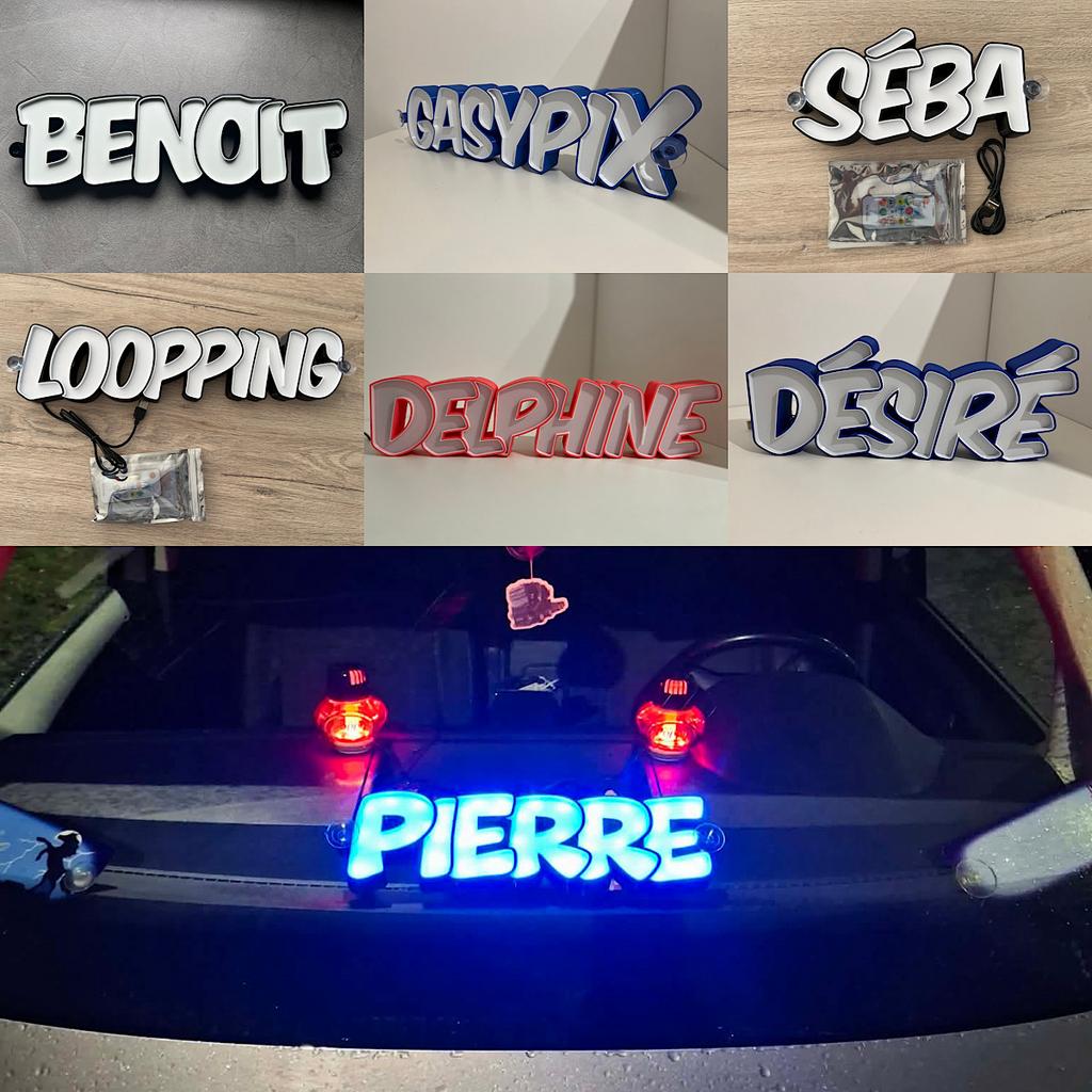 Prénom Led Lumineux, Caravanes & Camping, Camping-cars, Particulier, Enlèvement ou Envoi