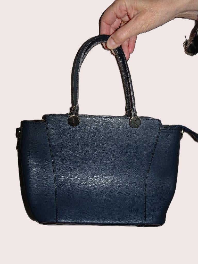 sac en cuir bleu impeccable, Enlèvement, Comme neuf, Bleu, Sac à main
