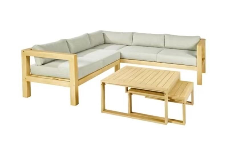 Salon de jardin 5 pièces + housse, Jardin & Terrasse, Accessoires mobilier de jardin, Enlèvement, Comme neuf