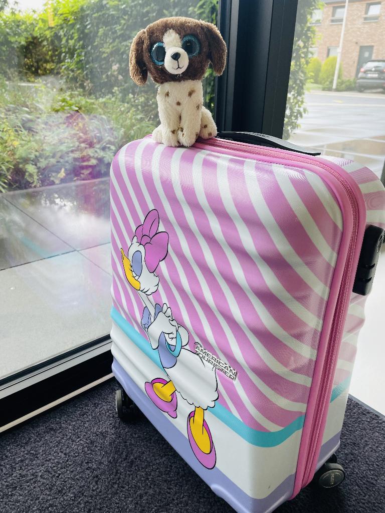 Kinder koffer ( handbagage formaat ), Handtassen en Accessoires, Koffers, Ophalen, Zo goed als nieuw, Hard kunststof, Wieltjes