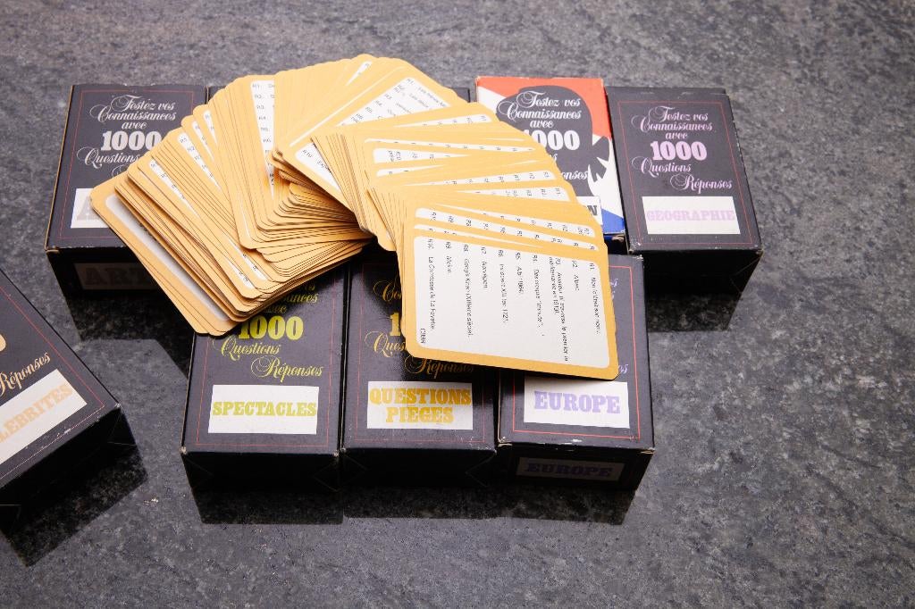 Cartes de trivia vintage – 1000 questions & réponses, Enlèvement ou Envoi, Comme neuf