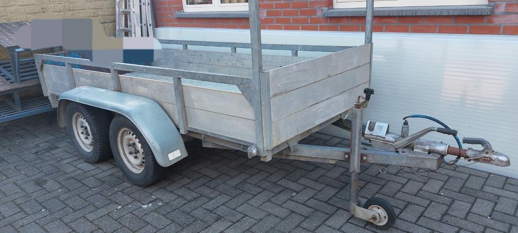 Aanhangwagen dubbelasser alu, Auto diversen, Aanhangers en Bagagewagens, Ophalen