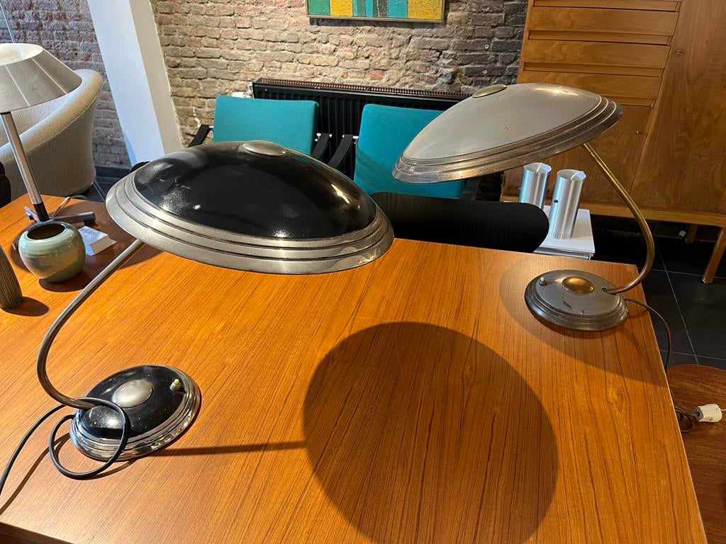 Vintage bureaulampen Helo Leuchten, Ophalen, Gebruikt, Mid-century, Metaal