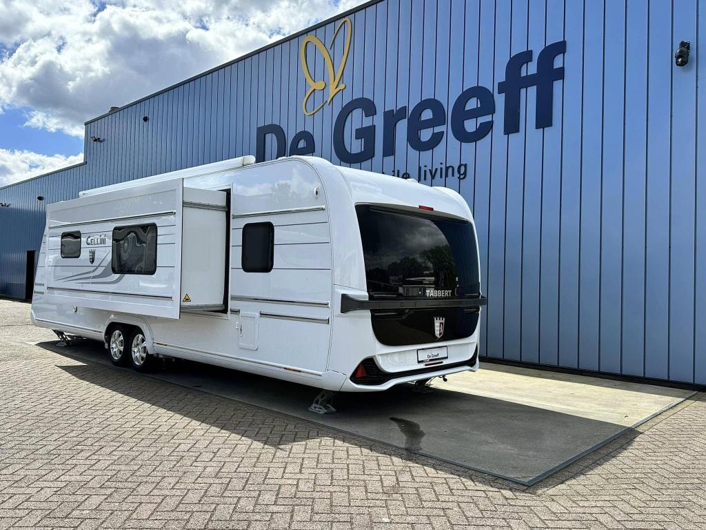 Tabbert Cellini 750 HTD Slide Out, Caravans en Kamperen, Caravans, Schokbreker, Rondzit, Tabbert, 7 tot 8 meter