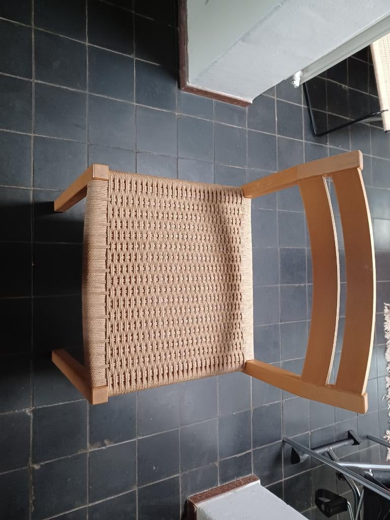 2 x chaises Moller modèle 401 new paper cord, Neuf, Bois, Autres couleurs, Vintage